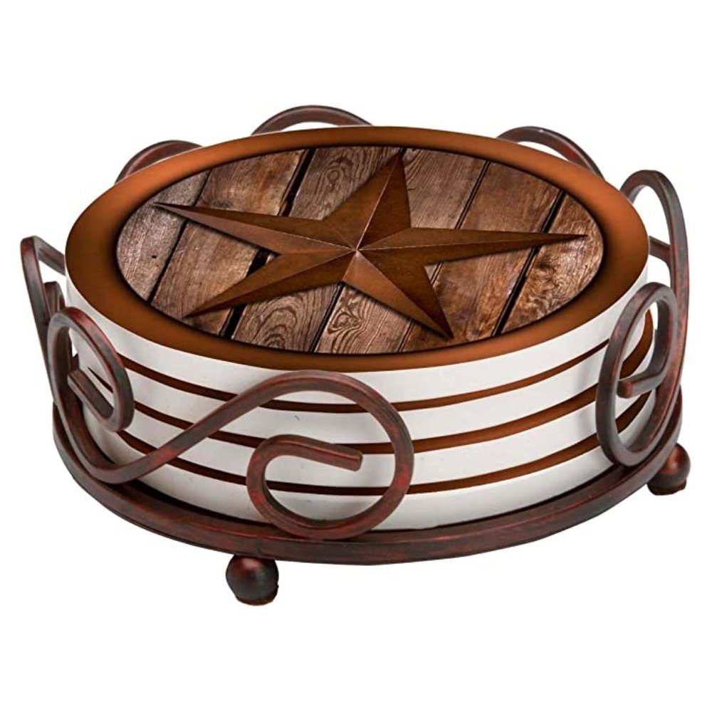 Thirstystone Stoneware Coaster Set, Texas Star